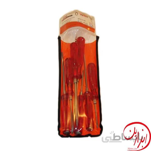پیچ گوشتی ضربه خور کیفی 7 عددی VORTEX