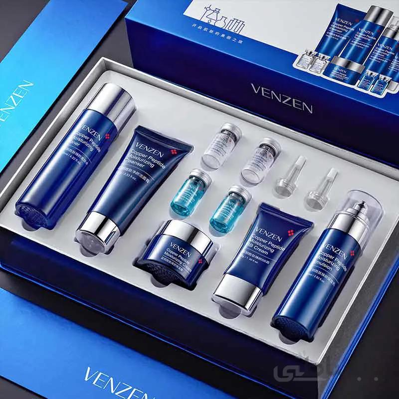 پک 9 عددی حرفه ایی ضد پیری طبیعی مراقبت از پوست ونزن مدل VENZEN Organic Skin Care Set