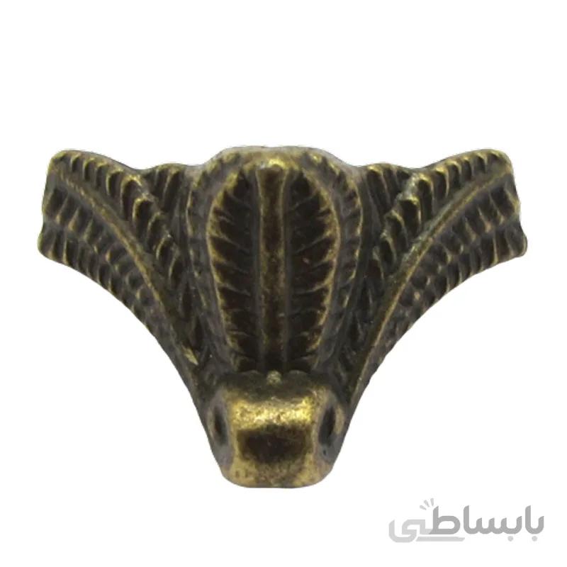 پایه آنتیک فلزی مدل گلدونی زیتونی بسته 4 عددی