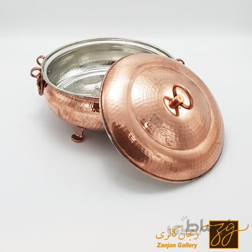 سوپ خوری مسی پایه دار کوچک