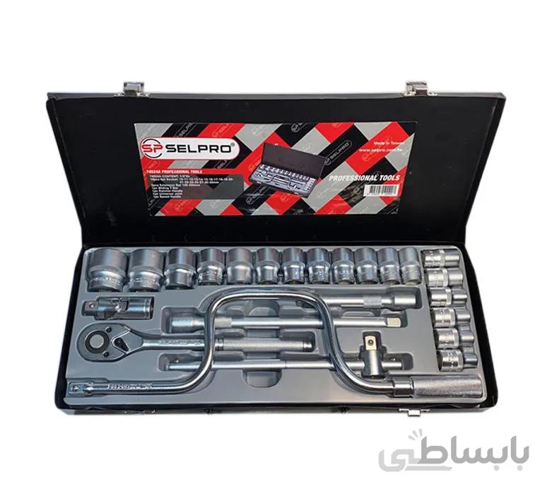 جعبه بکس 24 پارچ 1/2 سلپرو دسته هندلي 6پر تايوان 74524A