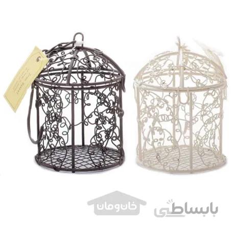 قفس فلزی آویز گرد دکوری