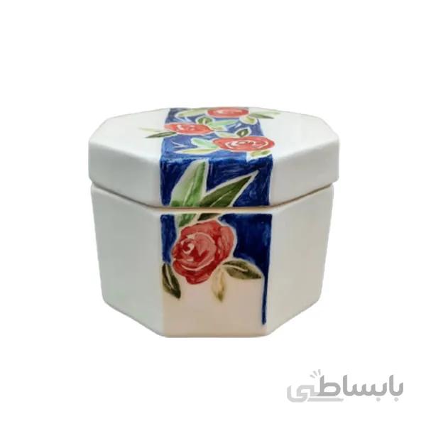 شکلات خوری سرامیکی دست ساز سایز کوچک مدل رز کد 848