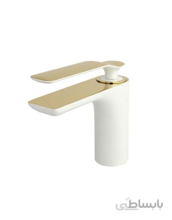 شیر روشویی ویولت سفید طلایی راسان ا Rassan Violet Basin