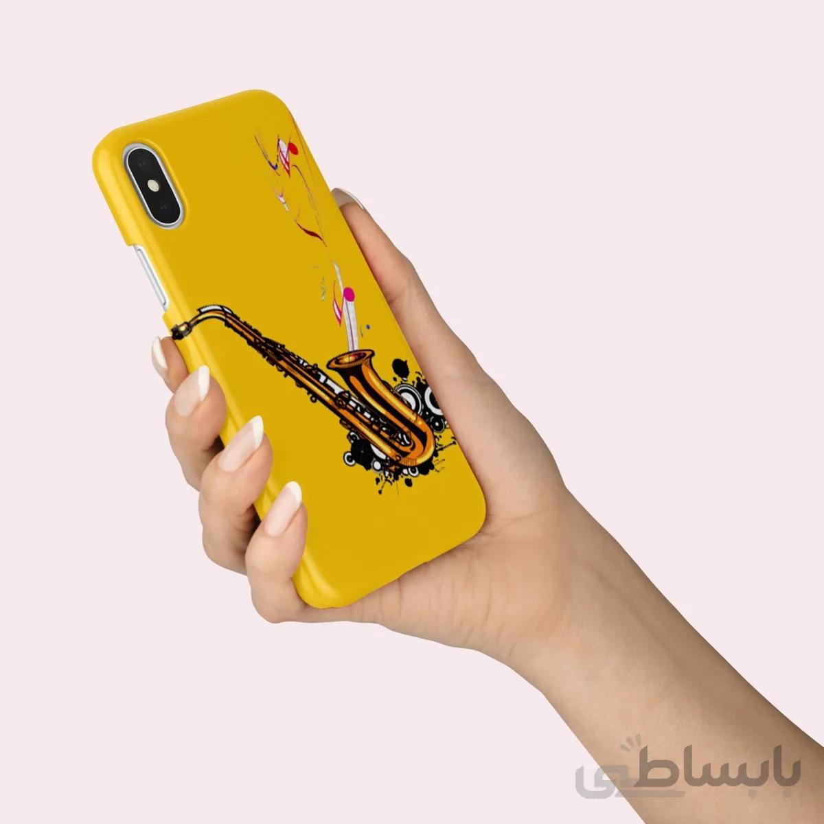 قاب موبایل طرح ساکسفون