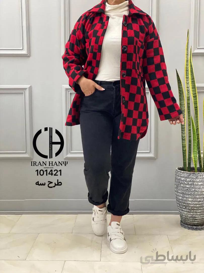 پالتو زنانه پشمی جلو دکمه ساده ایران هانی ۱۰۱۴۲۱