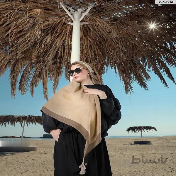 روسری بهاره مجلسی نیلا منگوله دار