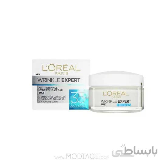 کرم روز ضدچروک کلاژن لورآل Wrinkle Expert ا L'oreal Paris Wrinkle Expert 35+ Collagen Day Cream