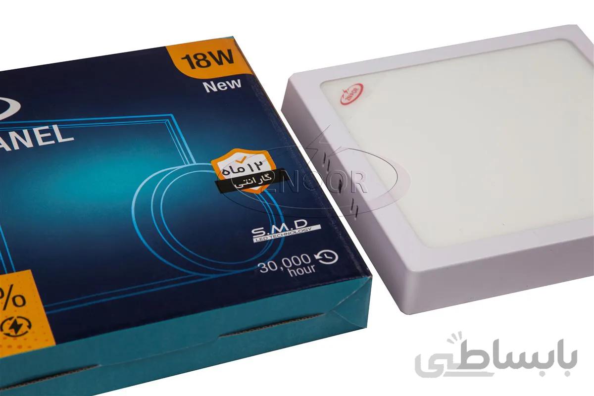 پنل SMD روکار مربع 18 وات مدل آترین دونور