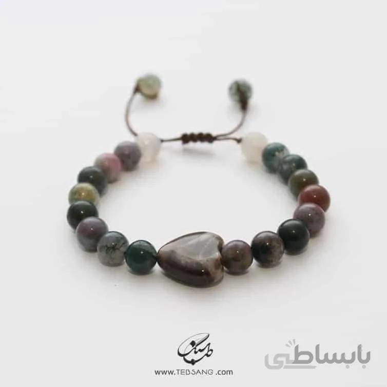 دستبند زنانه عقیق شجر،عقیق جاسپر و عقیق سفید