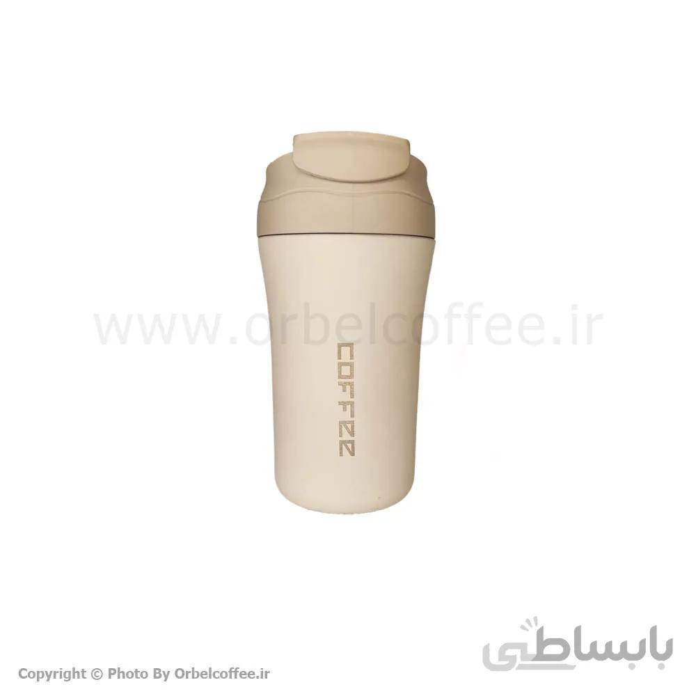 تراول ماگ طرح Coffee مدل دو حالته سفید 400 میلی لیتر