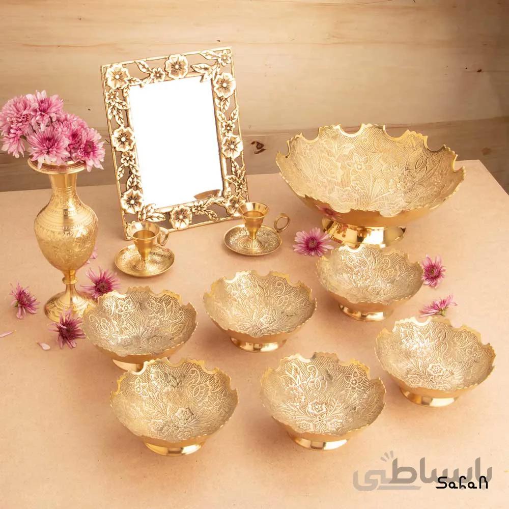 ست هفت سین برنجی طلایی کد 245