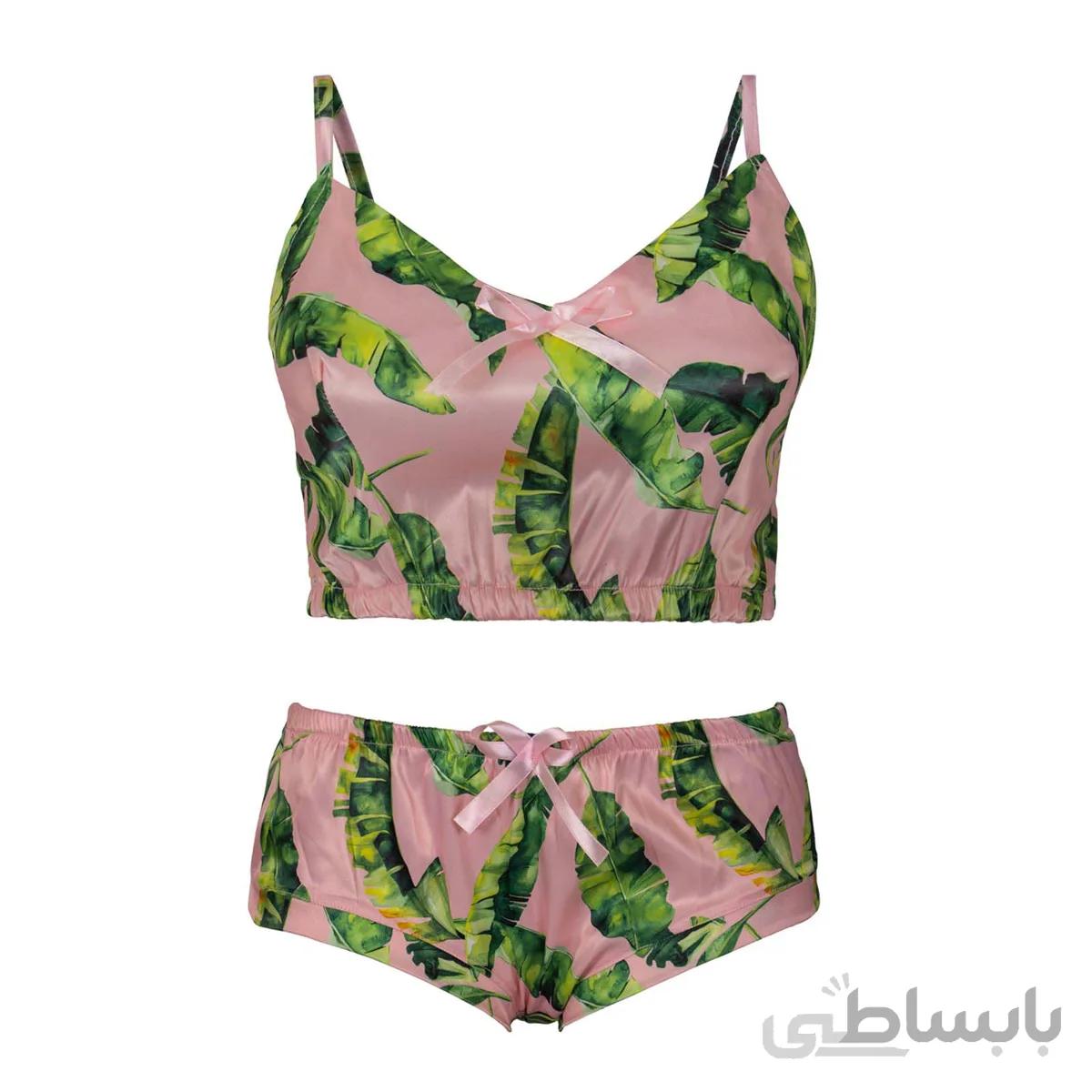 لباس خواب ساتن گلایول 0038