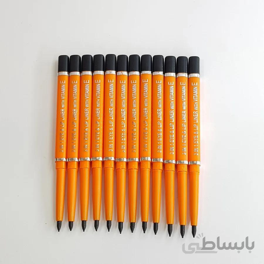 خط چشم چرخشی هپی happy 3 in 1 eye & Lip Liner