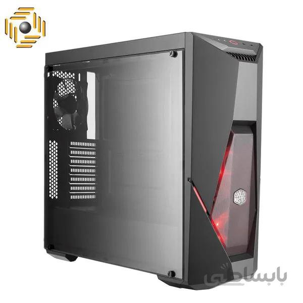 کولر Master MasterBox K500 ATX Mid Tower w / نیمه تهویه ته جلو ، پنل جانبی شیشه ای ، نوارهای جلویی RGB