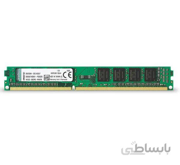 رم کامپیوتر ۴ گیگابایت Kingston مدل KVR16LS11/4