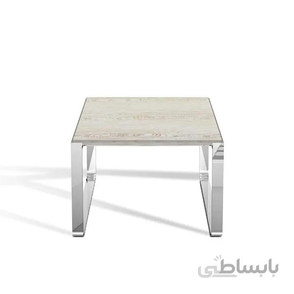 عسلی پایه استیل با صفحه چوبی مدل J180