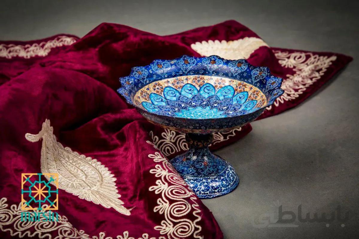 شکلات خوری پایه دار میناکاری کد 11