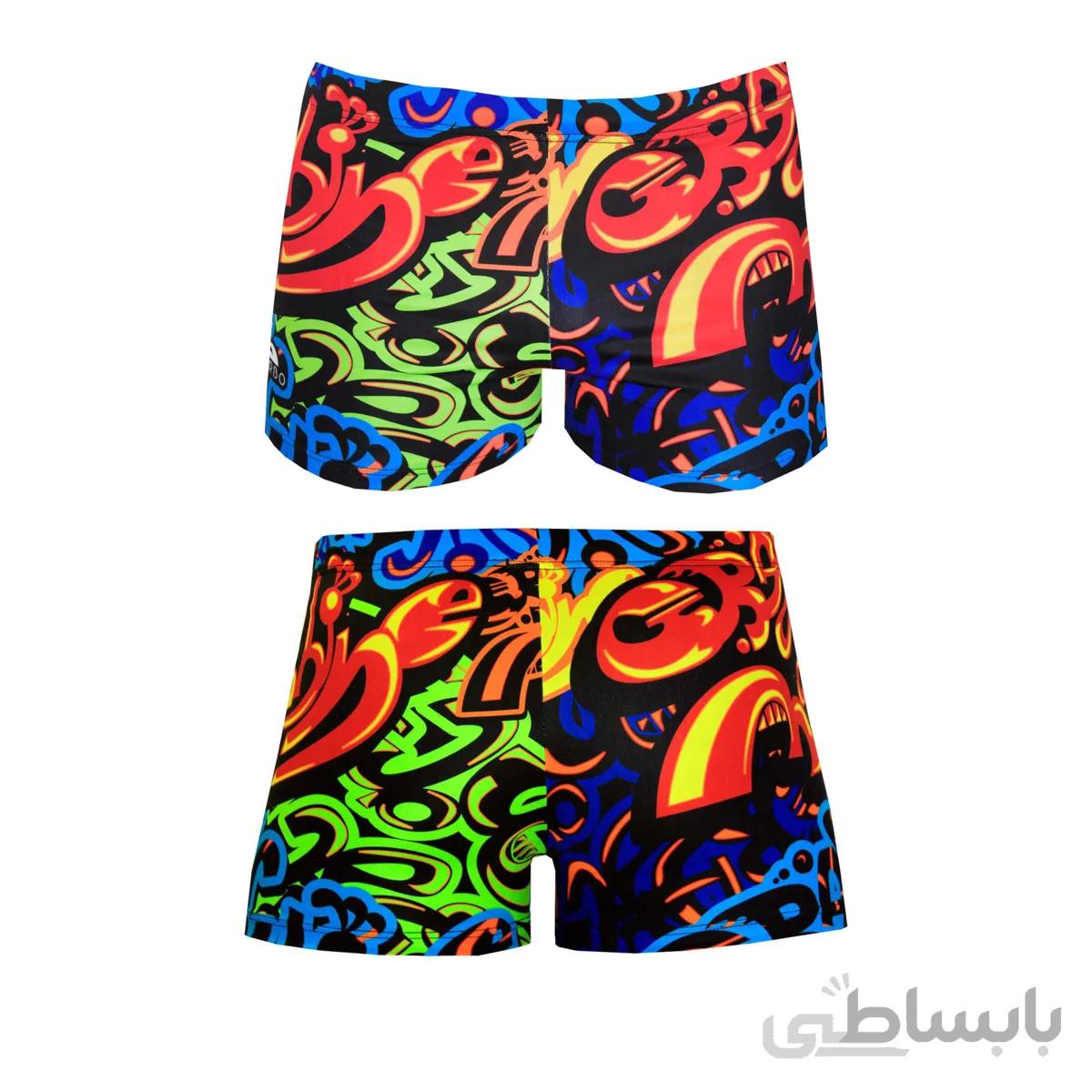 مایوی شنای مردانه توربو Boxer Grafic Machine ا Turbo men swimsuit Boxer Grafic Machine