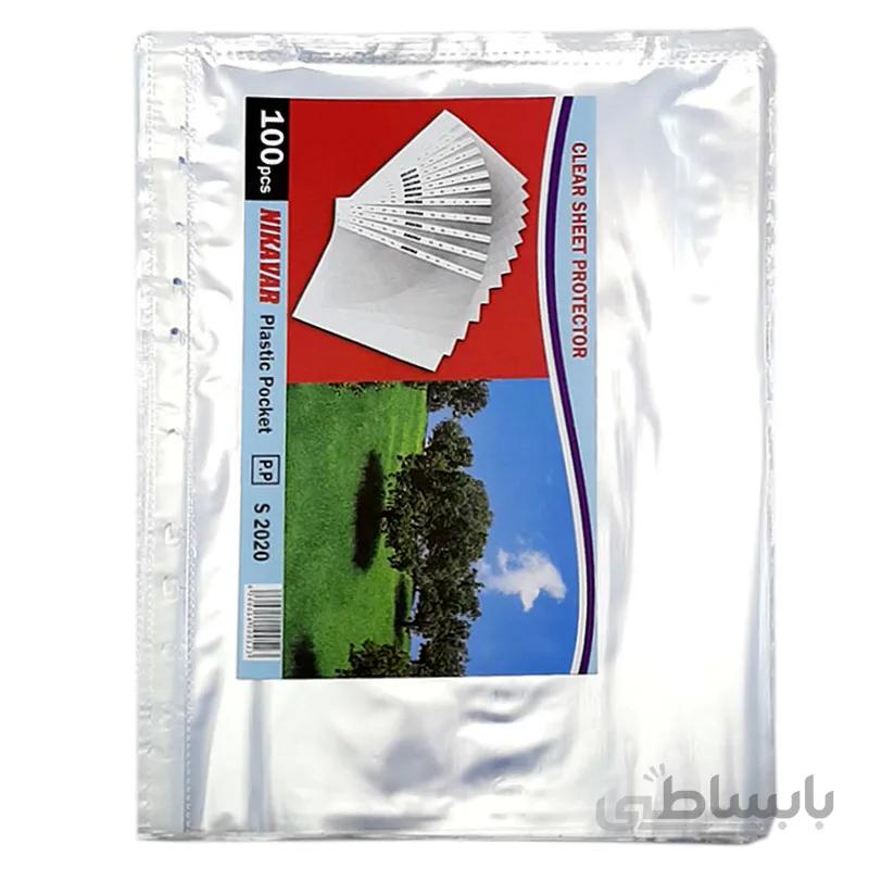 کاور کاغذ A3 نیک آور بسته 100 عددی مدل شفاف