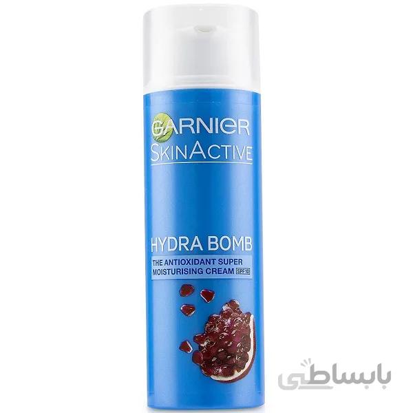 کرم مرطوب کننده و آبرسان قوی گارنیر GARNIER مدل هیدرا بمب HYDRA BOMB حجم 50 میل | حاوی SPF 10+