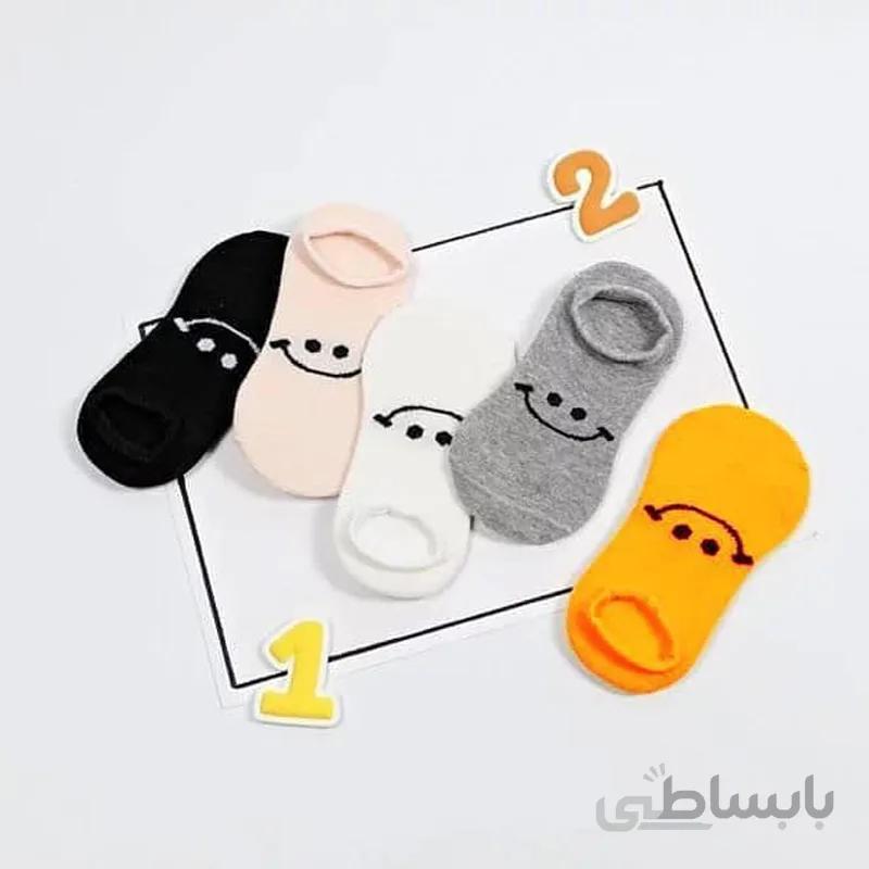 جوراب قوزکی بچگانه طرح لبخند