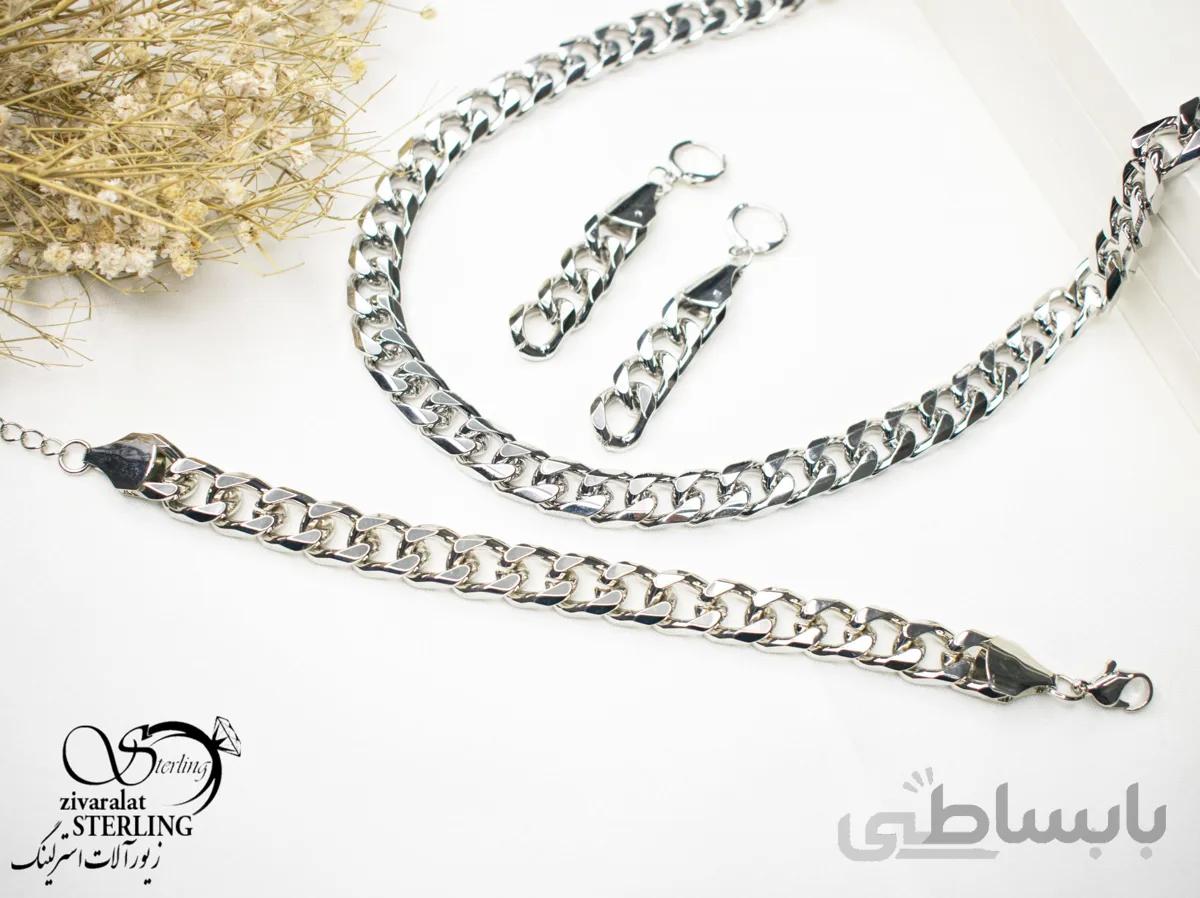 سرویس زنانه طرح طلا کارتیه سفید