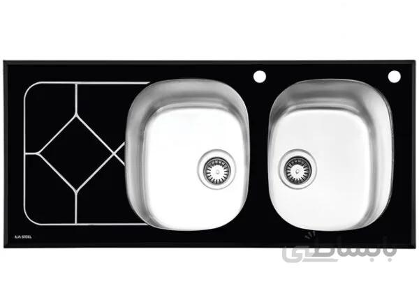 سینک شیشه ای ایلیا استیل مدل 8012 ا Iliasteel Sink model 8012