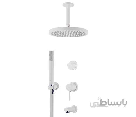 دوش توکار مدل فلور لاکچری سفید تیپ 3 کلار (Kelar)