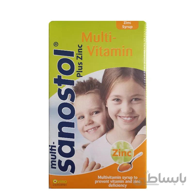 شربت مولتی سانستول پلاس زینک ا Multi sanostol plus zinc syrupe 155 ml
