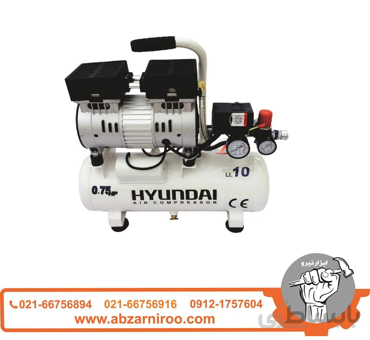 کمپرسور باد 10 لیتری سایلنت هیوندا مدل 1075-AC