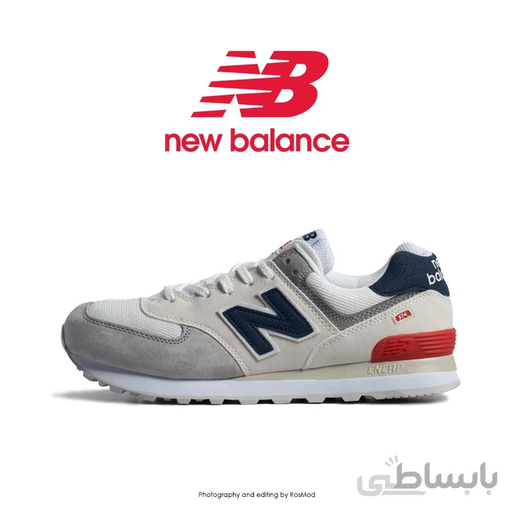 کتانی نیوبالانس 574 شیری طوسی – New Balance ML574 White