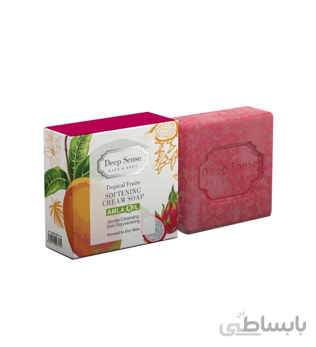 صابون کرمی مناسب پوستهای خشک و معمولی تروپیکال دیپ سنس ا Deep Sense Tropical Softening Cream Soap