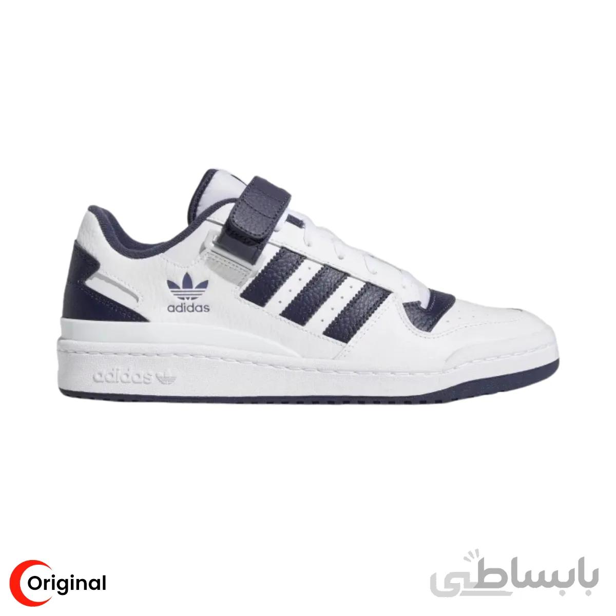 کتونی اورجینال زنانه ادیداس فروم Adidas Forum Low White And Navy