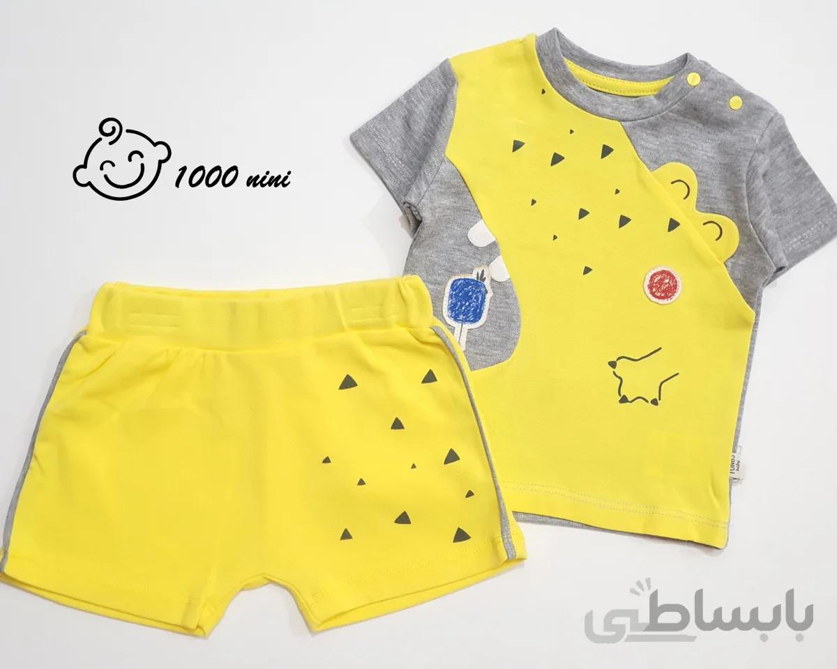 ست تیشرت و شلوارک کروکودیل تانگز کد 2204