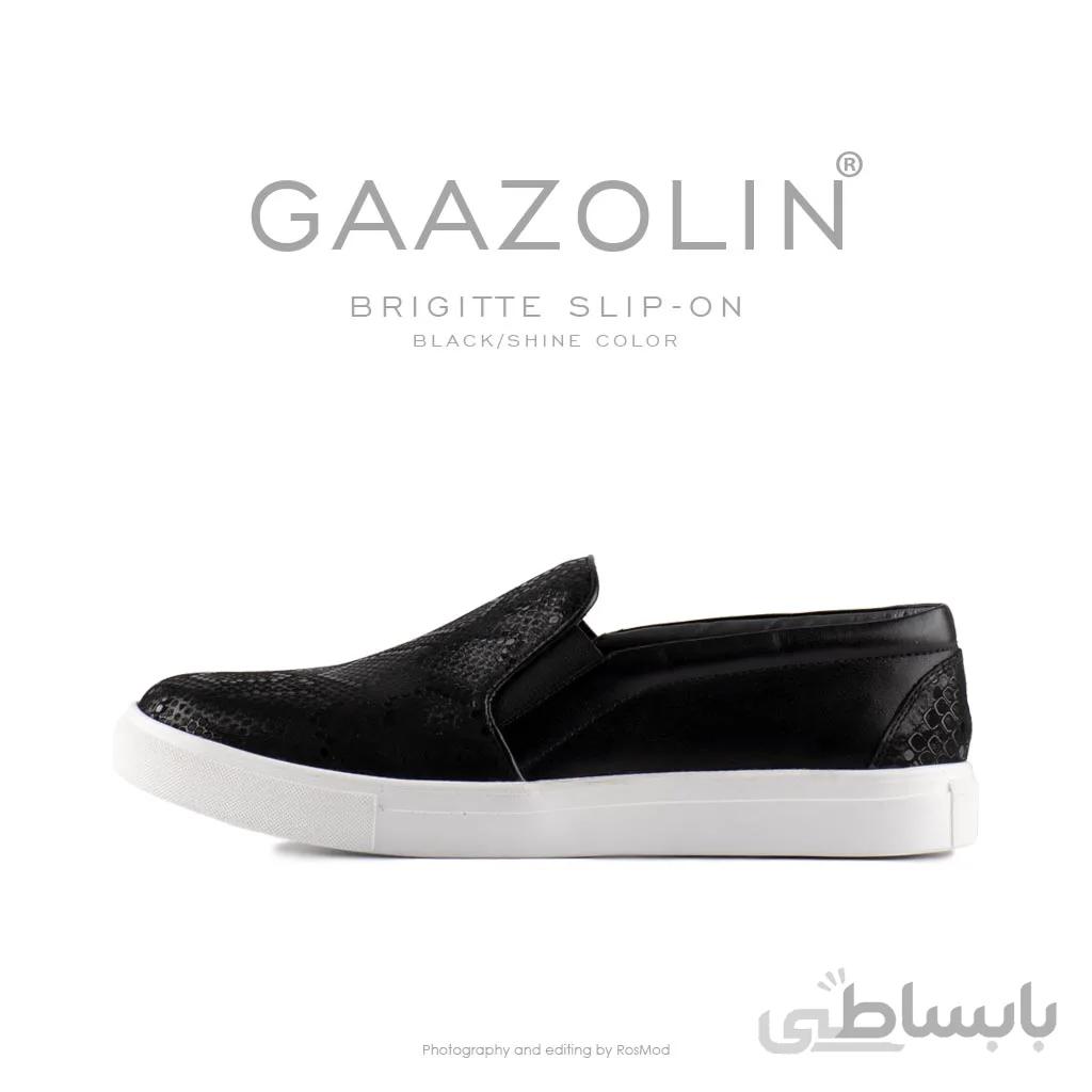 اسلیپ-آن بریژیت گازولین مشکی – GAAZOLIN Brigitte Slip-on Black Shine Color