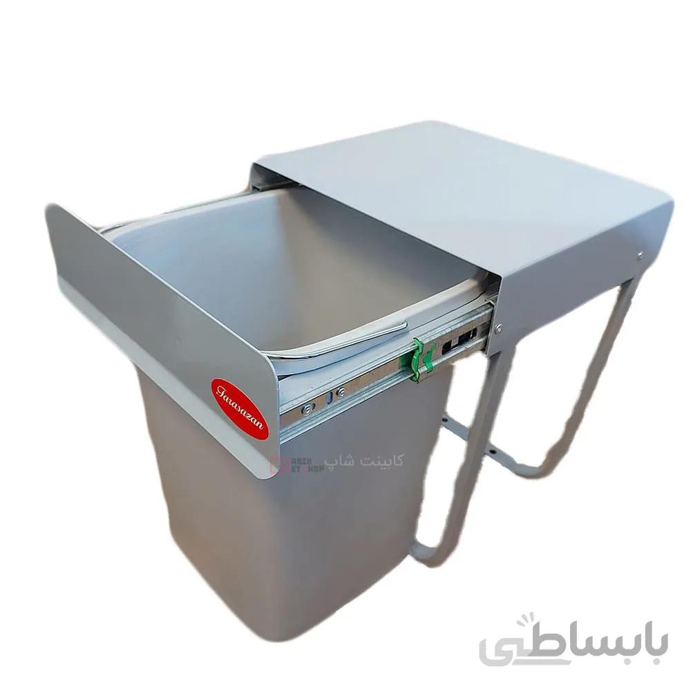 سطل زباله داخل کابینت تک مخزن ریلی کوچک فراسازان