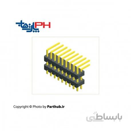 پین هدر نر 2x40 نود درجه2.54mm بلند (19mm)