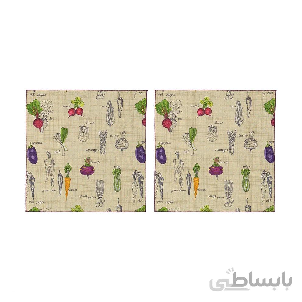 دستمال سفره چاپی رزین تاژ طرح تربچه