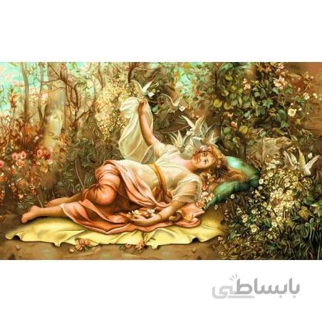 نخ و نقشه تابلو فرش فرانسوی کد 4 طرح آرامش