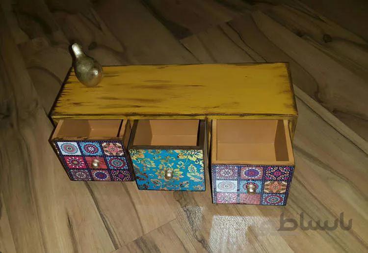 باکس چوبی ۳ کشو (پاسماوری) کد ۱۰۱۳۲۶