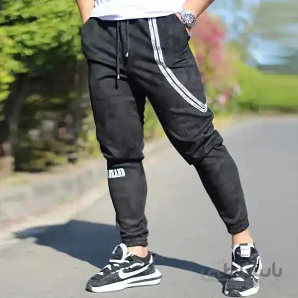 شلوار اسلش کد253 طرح اس اچ جنس سوئیت رنگ مشکی ا Slash pants code 253 SH design black material suite
