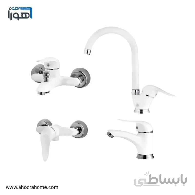 ست شیرآلات مدل راهو نیو سفید کروم