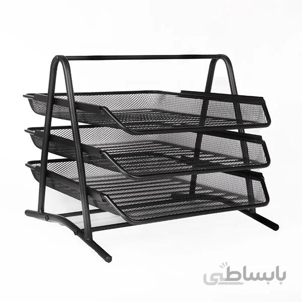کازیه سه طبقه فلزی فایبر مدل JS3001