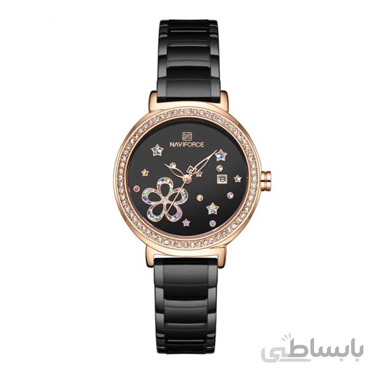 ساعت نیوی فورس زنانه مشکی مدل Naviforce 5016