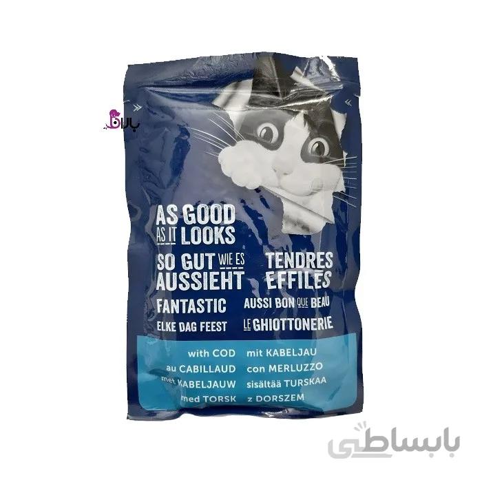پوچ گربه فلیکس ماهی کاد در ژله (100 گرم)