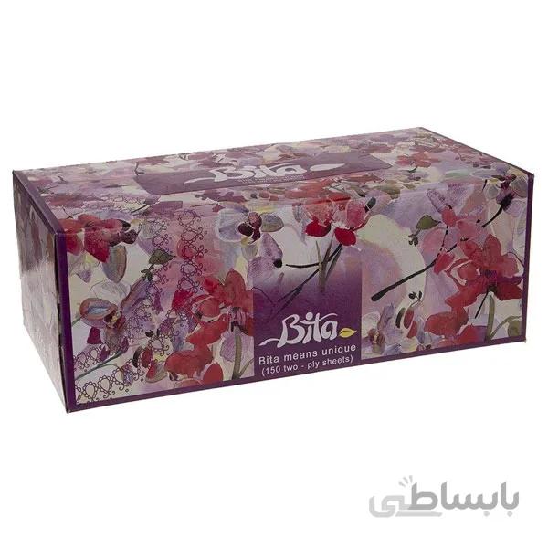 دستمال کاغذی بیتا ۳۰۰ برگ(۱۵۰برگ دولا)- کارتن ۳۶ تایی