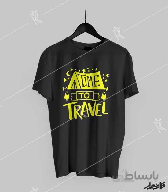 تیشرت مشکی طبیعت گردی۳ Adventure
