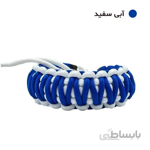 بند مچی دوربین عکاسی پاراکورد آبی – سفید Camera Strap Paracord 008