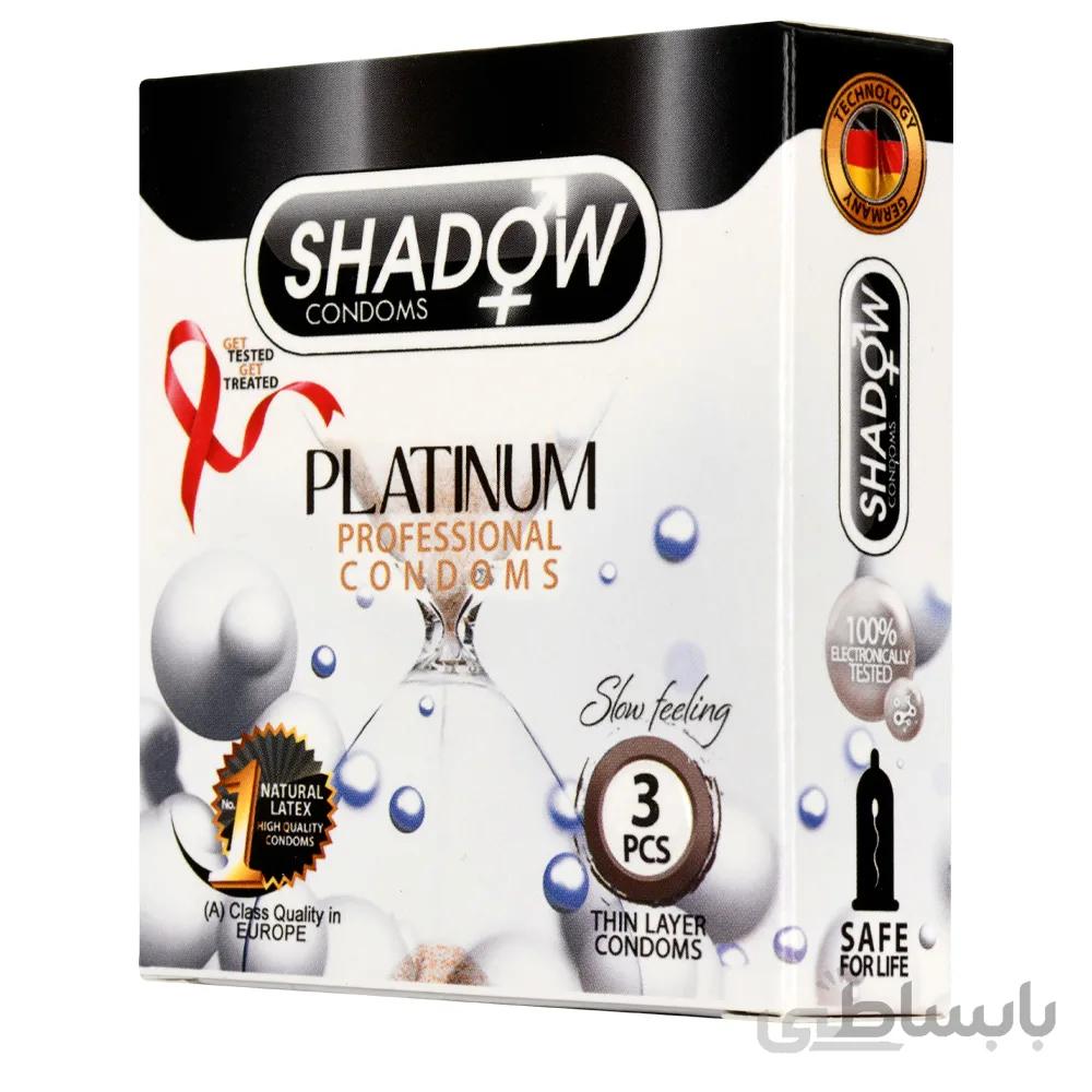 کاندوم شادو مدل پلاتینیوم (platinum) سه عددی ا قیمت به شرط خرید تیمی